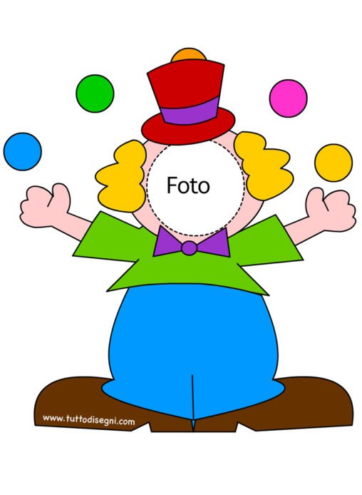 lavoretto carnevale pagliaccio foto