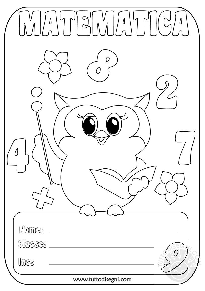 Copertine Di Matematica Da Stampare TuttoDisegni
