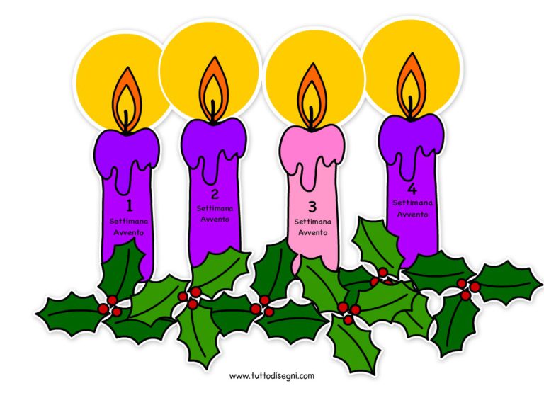 Set 4 Pezzi Candele Dell'Avvento 25 cm CANDELE NATALIZIE NATALE CHRISTMAS