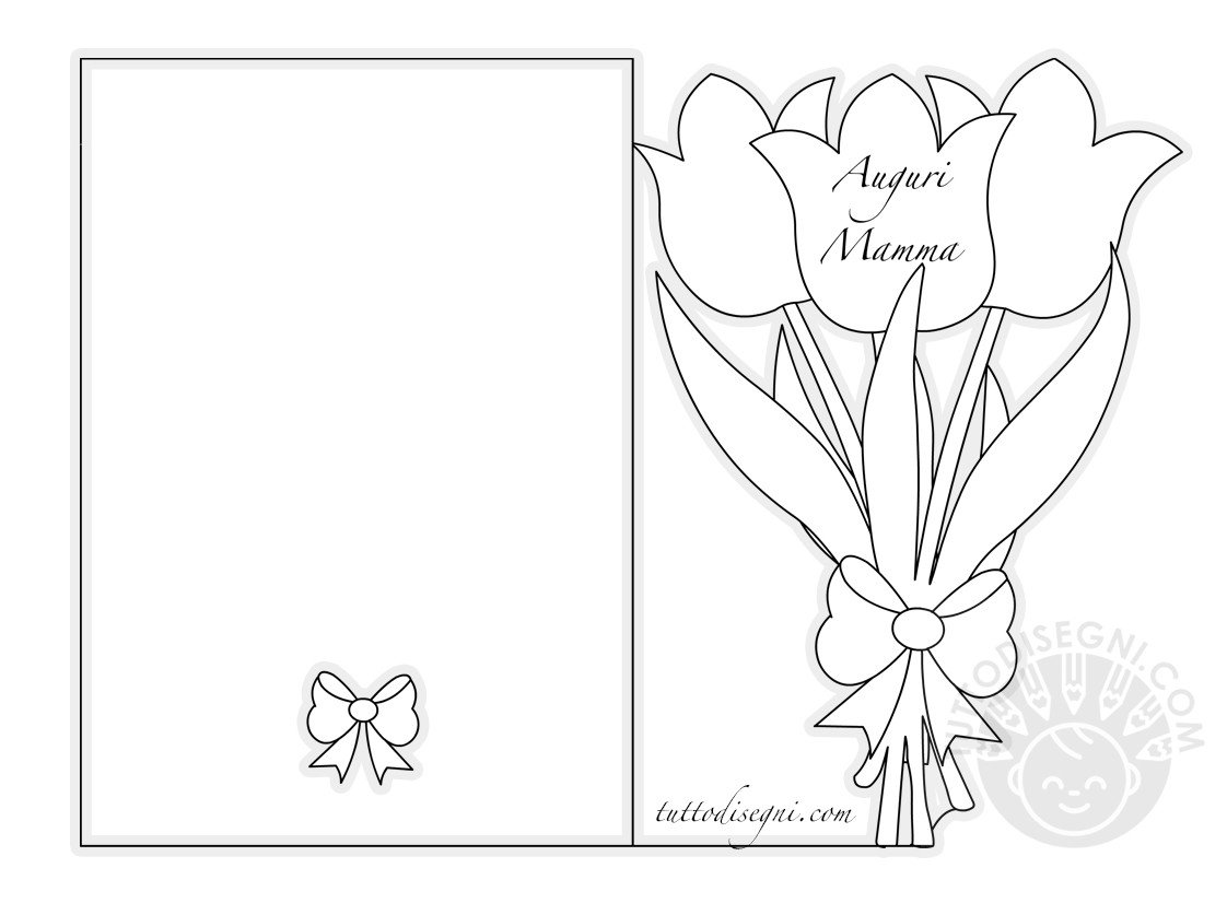 biglietto mazzo tulipani