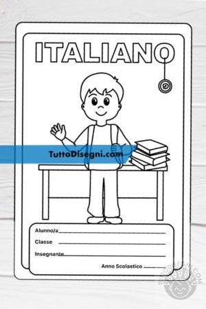 Copertine di italiano da colorare 57 Copertina per il quaderno