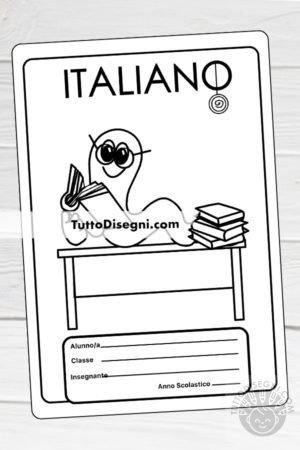 Copertine di italiano da colorare 56 Copertina per la scuola primaria