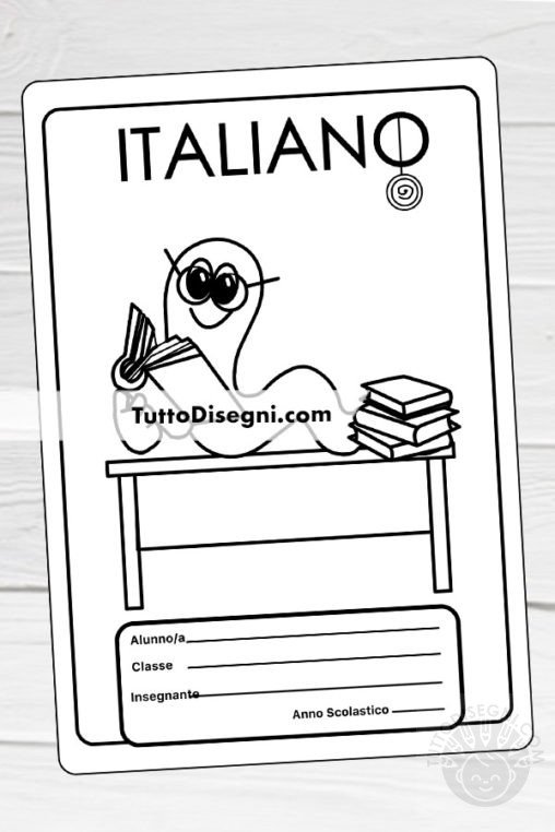 copertina quaderno italiano