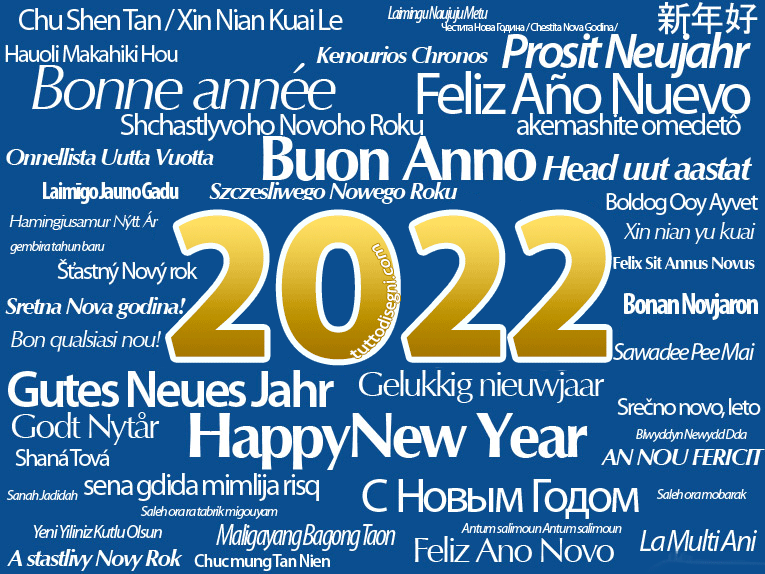 buon anno tutte lingue 2022