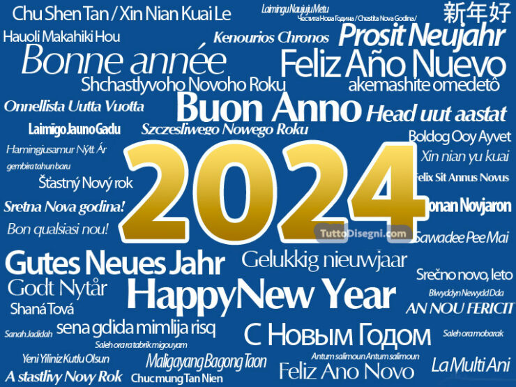 buon anno tutte lingue 2024