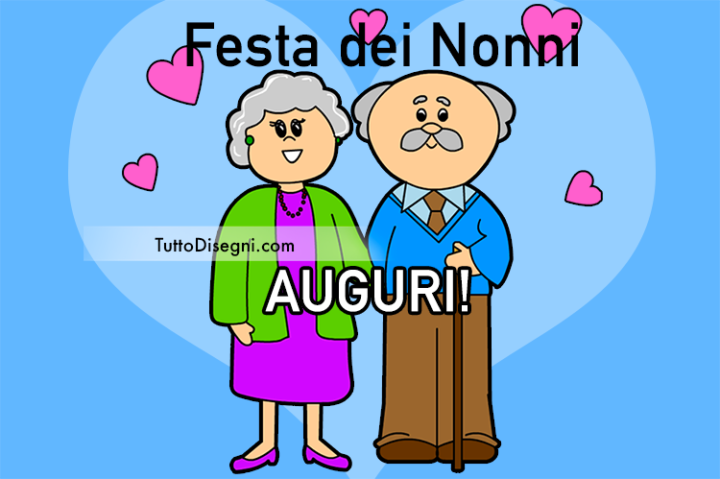 Quando é La Festa Dei Nonni Cartolina auguri per la Festa dei Nonni - TuttoDisegni.com