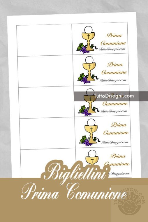 Bigliettini Comunione "La Mia Prima Comunione" Con Personalizzazione - 6
