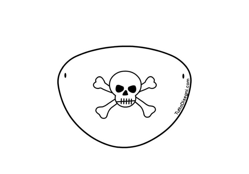 Benda Occhio Da Pirata Con Teschio - Confezione 8 Pezzi In Plastica Resistente - 5