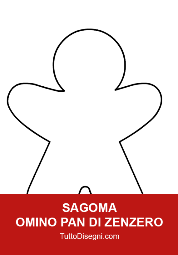 Sagoma Cartamodello Omino Pan Di Zenzero Tuttodisegni Com