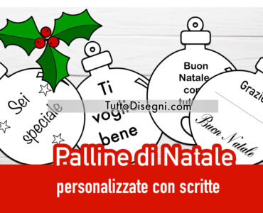 palline natale scritte