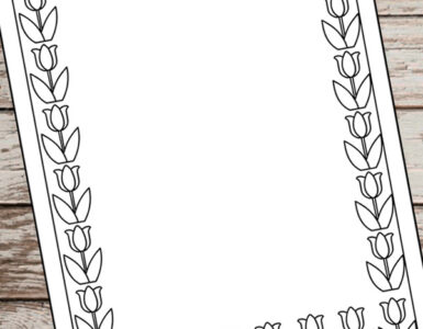 cornicetta tulipani disegno
