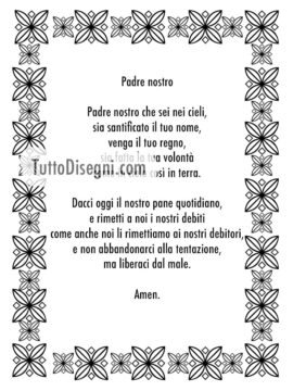 Padre Nostro Prayer Necklace from Latin, Men and Women, Made of Stainless Steel 316 L -, Stainless Steel