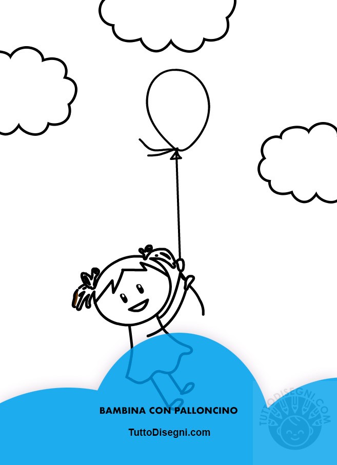 Bambina in volo con palloncino 1 bambina in volo palloncino