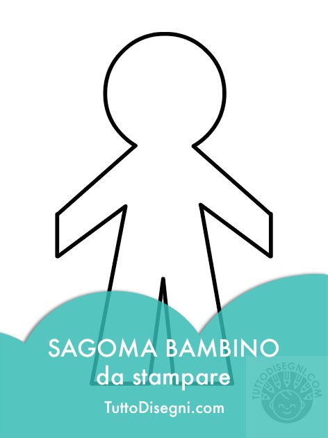 Sagoma bambino 1 bambino di carta