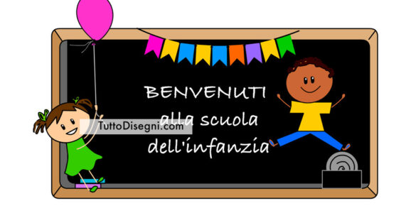 benvenuti scuola infanzia cartello