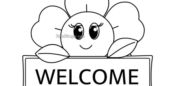 cartello welcome fiore