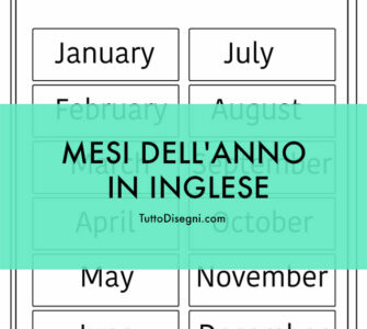 mesi anno in inglese