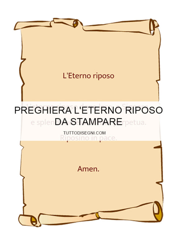 Preghiera Eterno Riposo In Italiano Preghiera l'Eterno riposo testo - TuttoDisegni.com