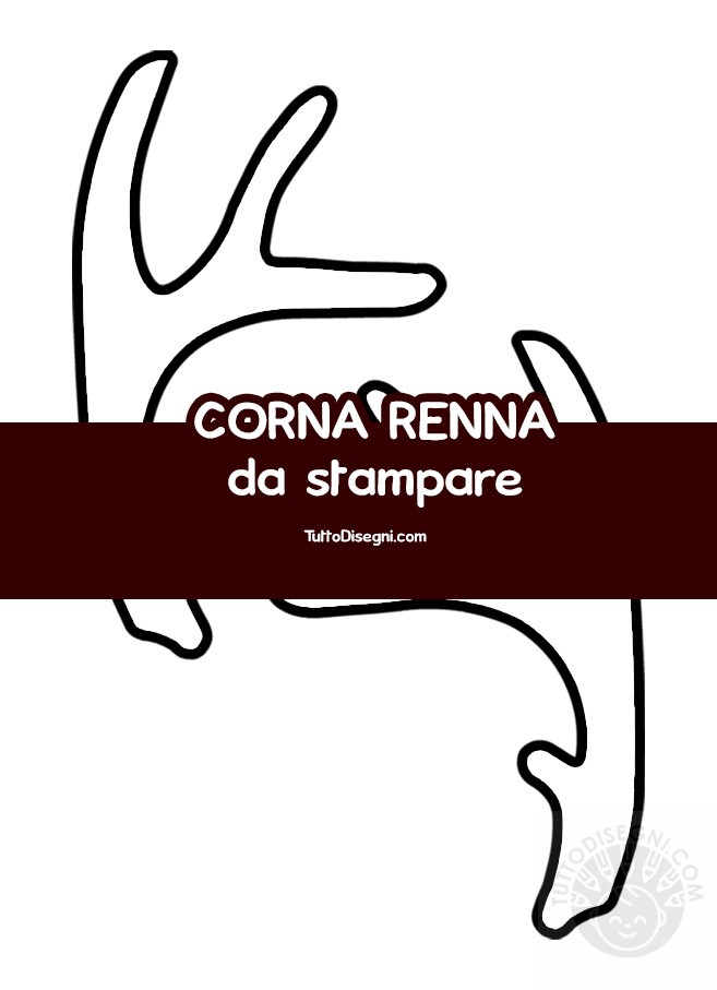 corna renna da stampare