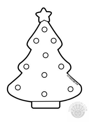 Disegni Di Alberi Di Natale Da Colorare E Stampare | Stella di Natale
