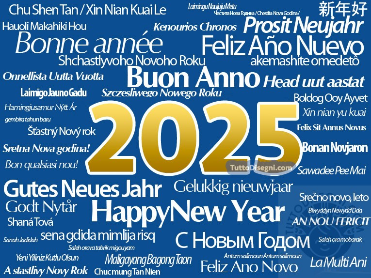 buon anno tutte lingue 2025
