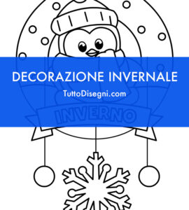 decorazione invernale con pinguino