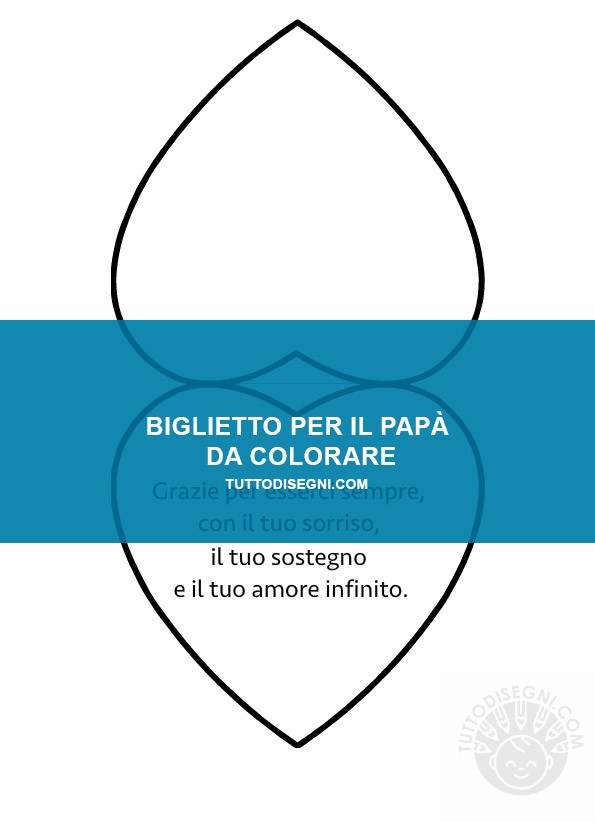 biglietto cuore con frase papa