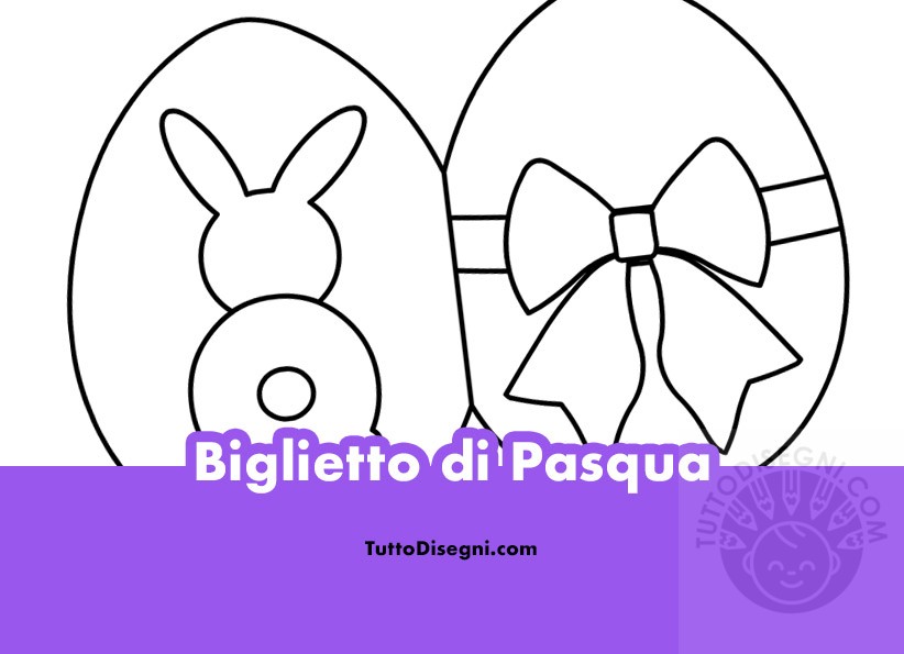biglietto uovo pasqua coniglio