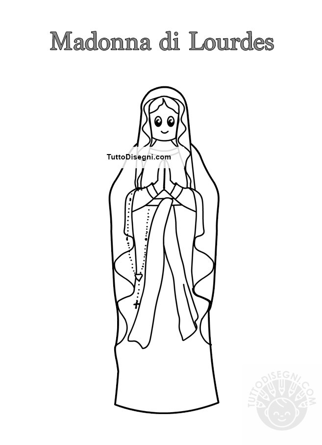 madonna lourdes disegno