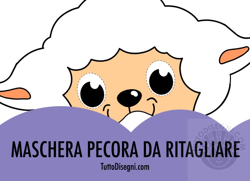maschera pecora colorata