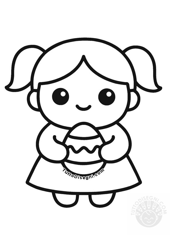 bambina ovetto pasqua
