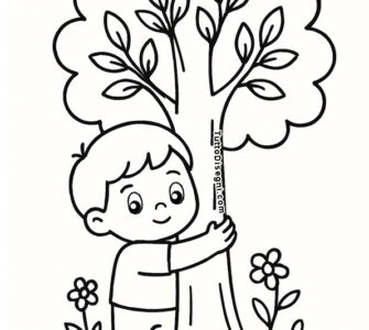 bambino abbraccia albero