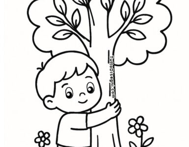 bambino abbraccia albero