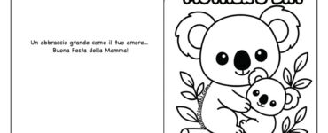 biglietto koala per la mamma