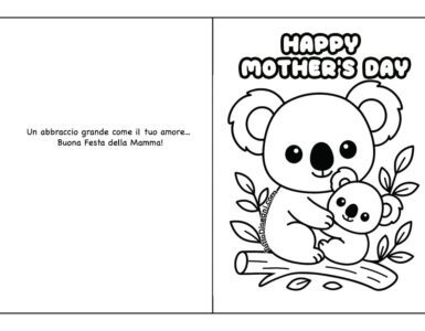biglietto koala per la mamma