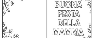 biglietto mamma da colorare