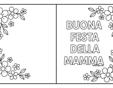 biglietto mamma da colorare