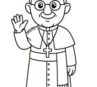 papa francesco disegno facile