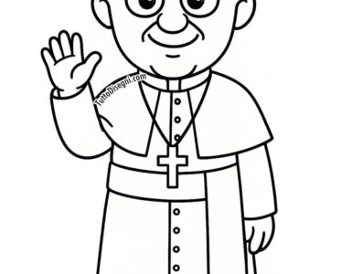 papa francesco disegno facile