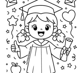 bambina con diploma
