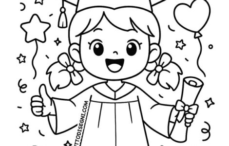 bambina con diploma