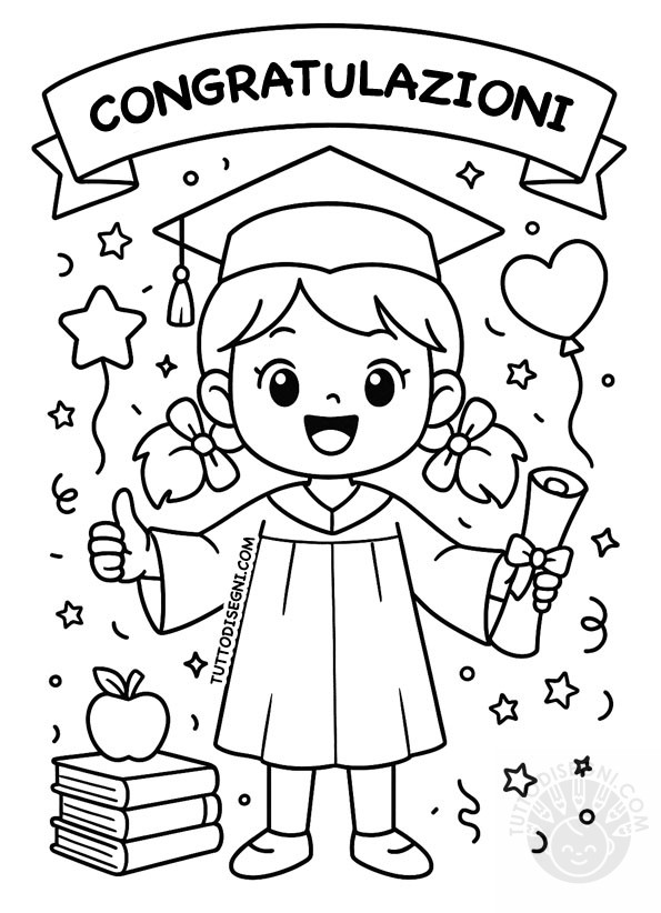 bambina con diploma