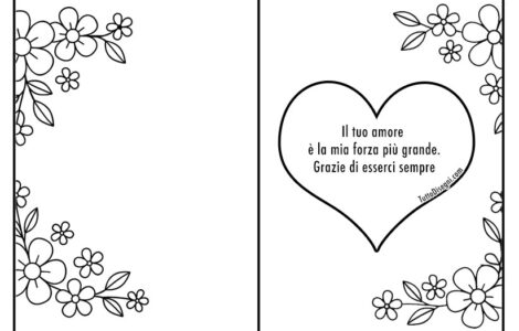 biglietto mamma cuore con frase