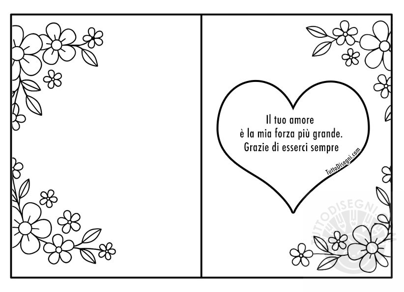 biglietto mamma cuore con frase