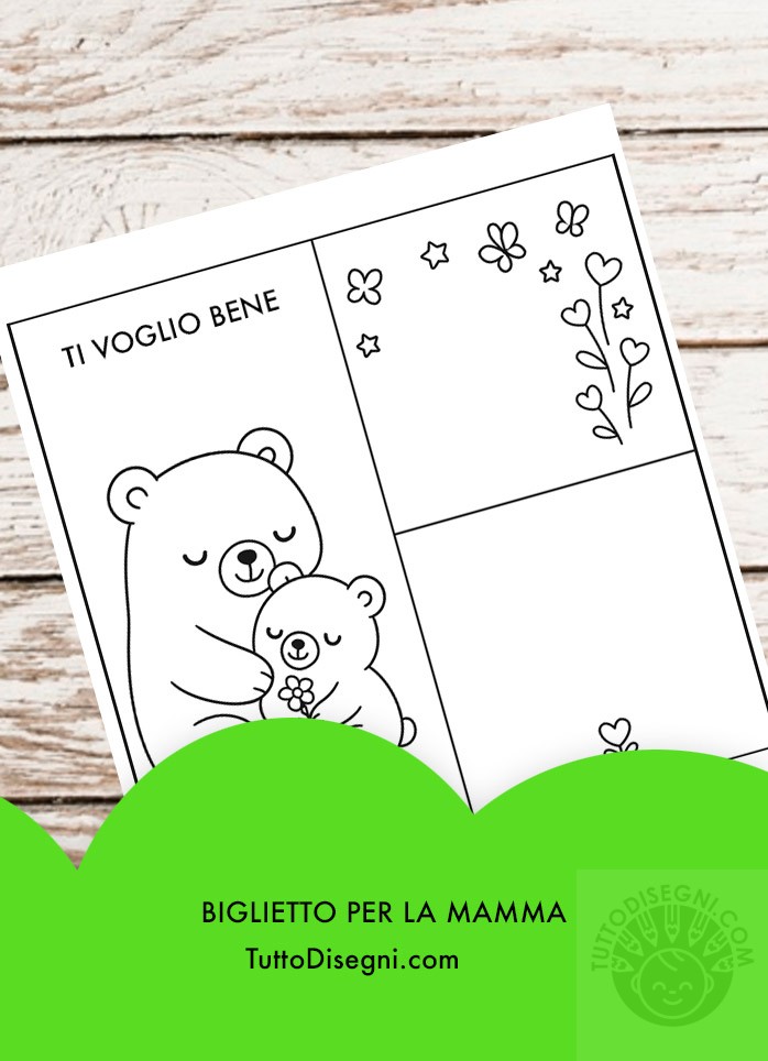 biglietto pieghevole per la mamma