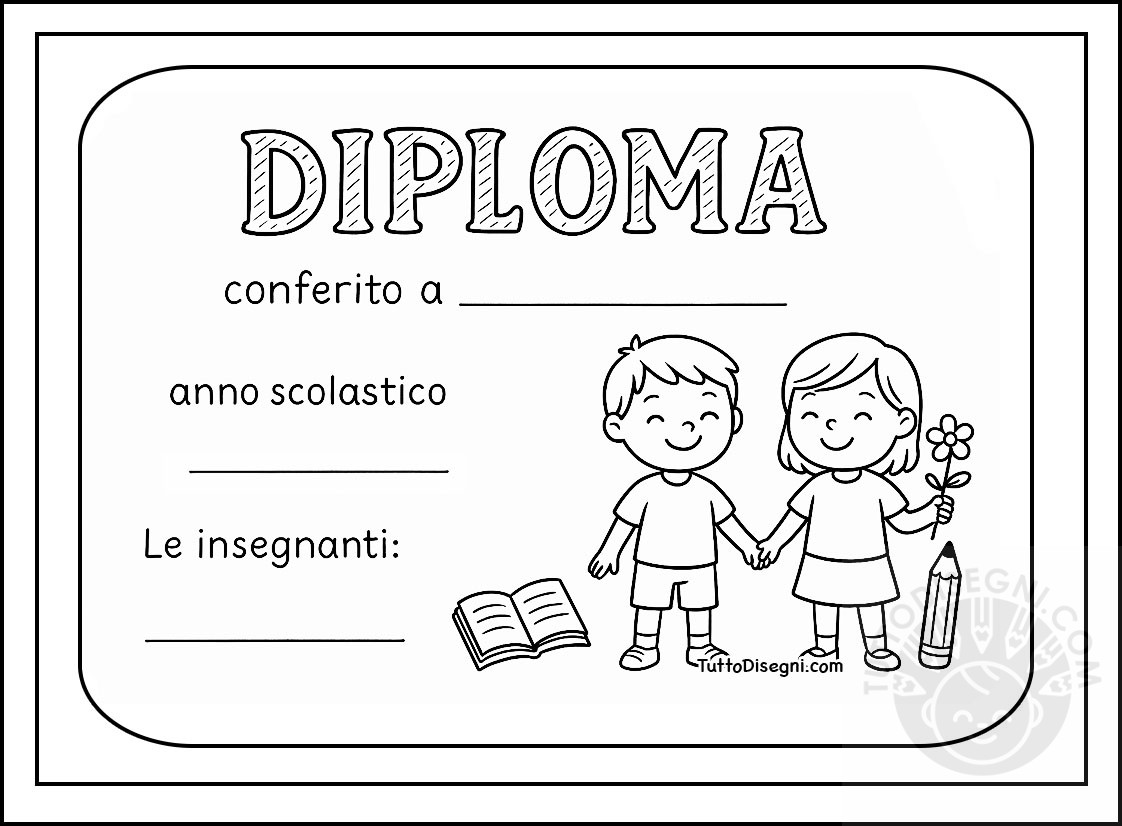 diploma bambini da stampare
