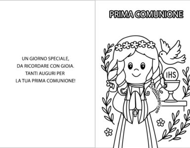 femmina auguri prima comunione