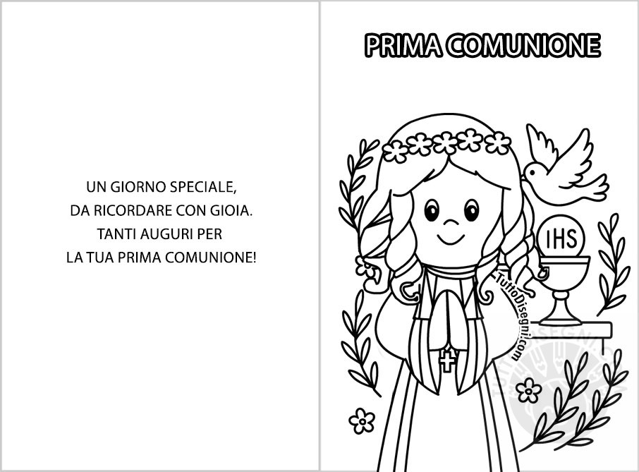 femmina auguri prima comunione