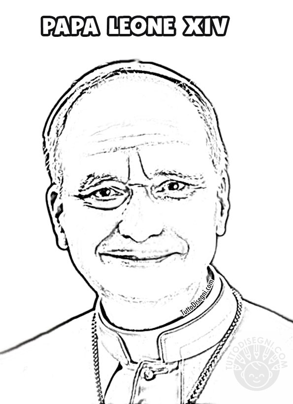 papa leone xiv disegno