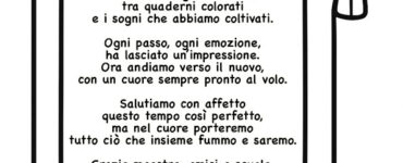 saluto fine quinta elementare
